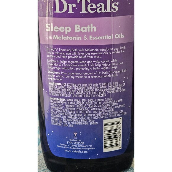 Dr Teal's Foaming Sleep Bath with Epsom Salt & Melatonin w/Dr.Teal Sleep Lotion - Picture 7 of 7